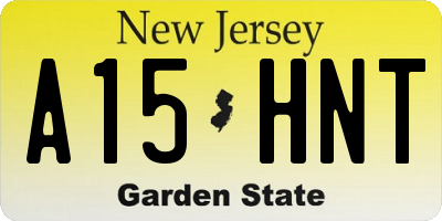 NJ license plate A15HNT