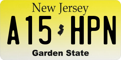 NJ license plate A15HPN
