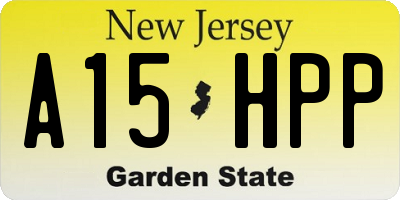 NJ license plate A15HPP