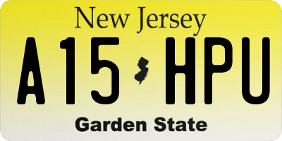 NJ license plate A15HPU