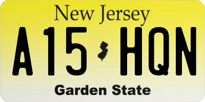NJ license plate A15HQN