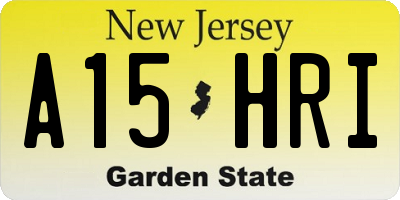 NJ license plate A15HRI