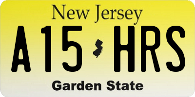 NJ license plate A15HRS