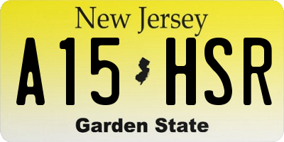 NJ license plate A15HSR