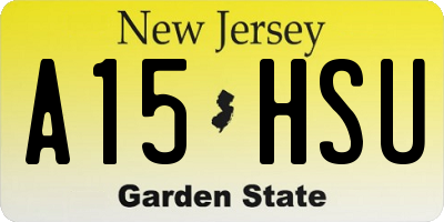 NJ license plate A15HSU