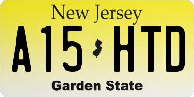 NJ license plate A15HTD