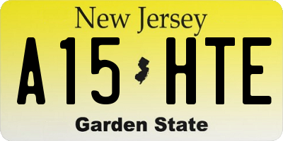NJ license plate A15HTE