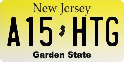NJ license plate A15HTG