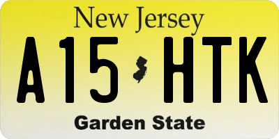 NJ license plate A15HTK