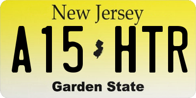 NJ license plate A15HTR