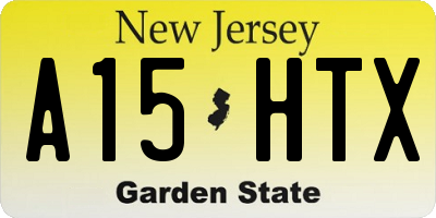 NJ license plate A15HTX