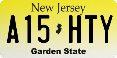 NJ license plate A15HTY