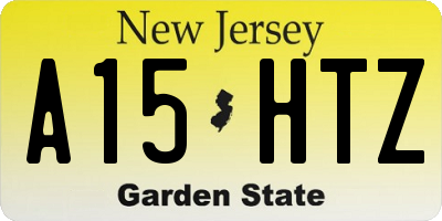 NJ license plate A15HTZ