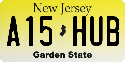 NJ license plate A15HUB