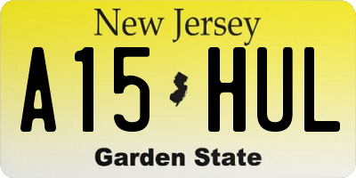 NJ license plate A15HUL