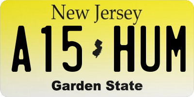 NJ license plate A15HUM