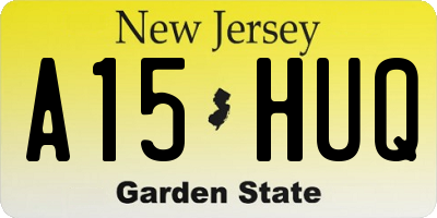 NJ license plate A15HUQ