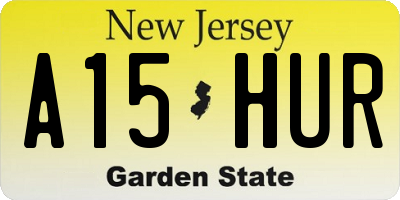 NJ license plate A15HUR