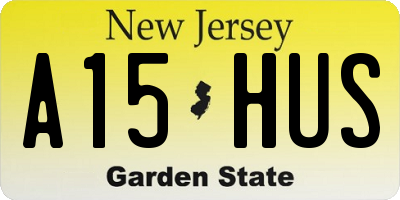 NJ license plate A15HUS