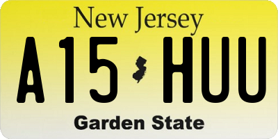 NJ license plate A15HUU