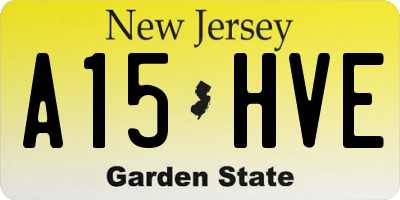 NJ license plate A15HVE