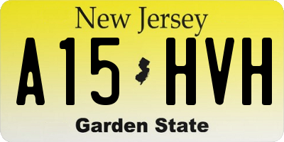 NJ license plate A15HVH
