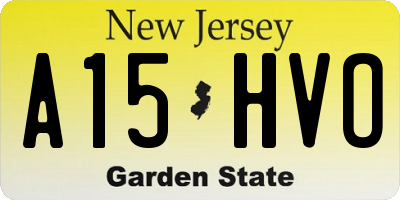 NJ license plate A15HVO