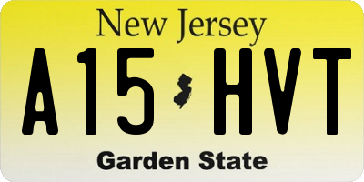 NJ license plate A15HVT