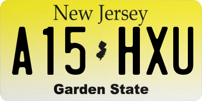 NJ license plate A15HXU
