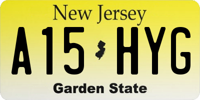 NJ license plate A15HYG