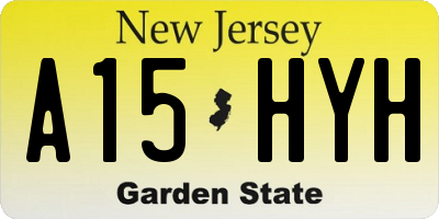 NJ license plate A15HYH