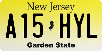 NJ license plate A15HYL