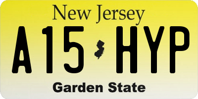 NJ license plate A15HYP