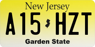 NJ license plate A15HZT