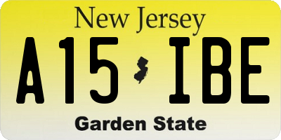 NJ license plate A15IBE