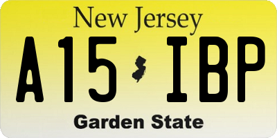 NJ license plate A15IBP