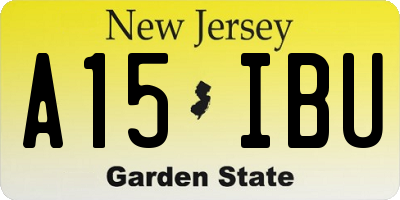 NJ license plate A15IBU