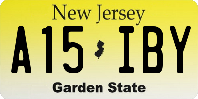 NJ license plate A15IBY