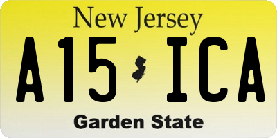 NJ license plate A15ICA
