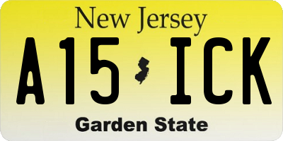 NJ license plate A15ICK