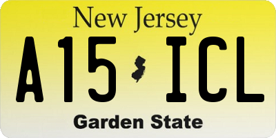 NJ license plate A15ICL