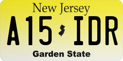 NJ license plate A15IDR
