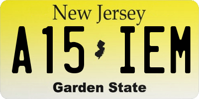 NJ license plate A15IEM