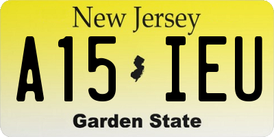 NJ license plate A15IEU