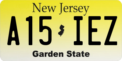 NJ license plate A15IEZ