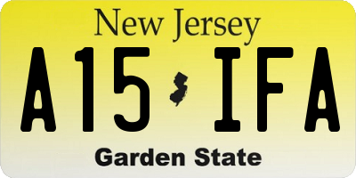 NJ license plate A15IFA