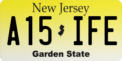 NJ license plate A15IFE