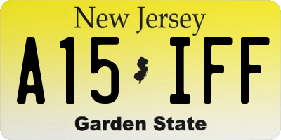 NJ license plate A15IFF