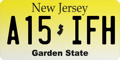 NJ license plate A15IFH