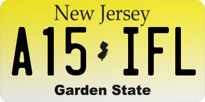 NJ license plate A15IFL